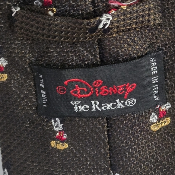 Disney Mickey Mouse Elegant Green 💯 Silk Patterned Mens Tie - Picture 5 of 10